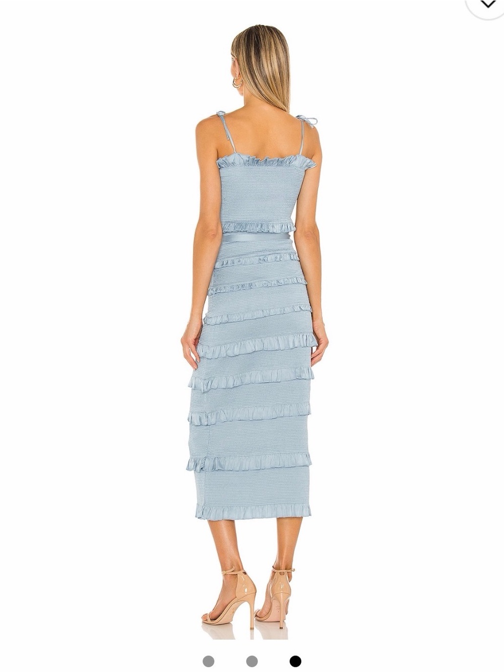 V. Chapman Lily Midi Dress on Cashmere Blue, Size 8 - Picture 3 of 3